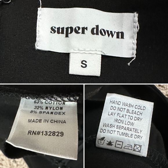 Superdown Christina Buckle Wrap Black Skort Women’s Size Small Party Baddie - Picture 14 of 16